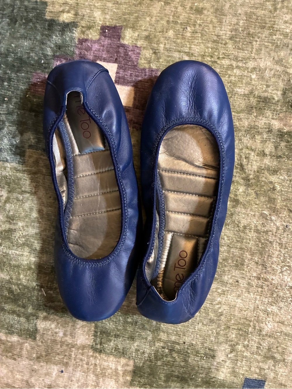 Women’s Navy Me Too Blue Slip-On Ballet Flats sz 8.5